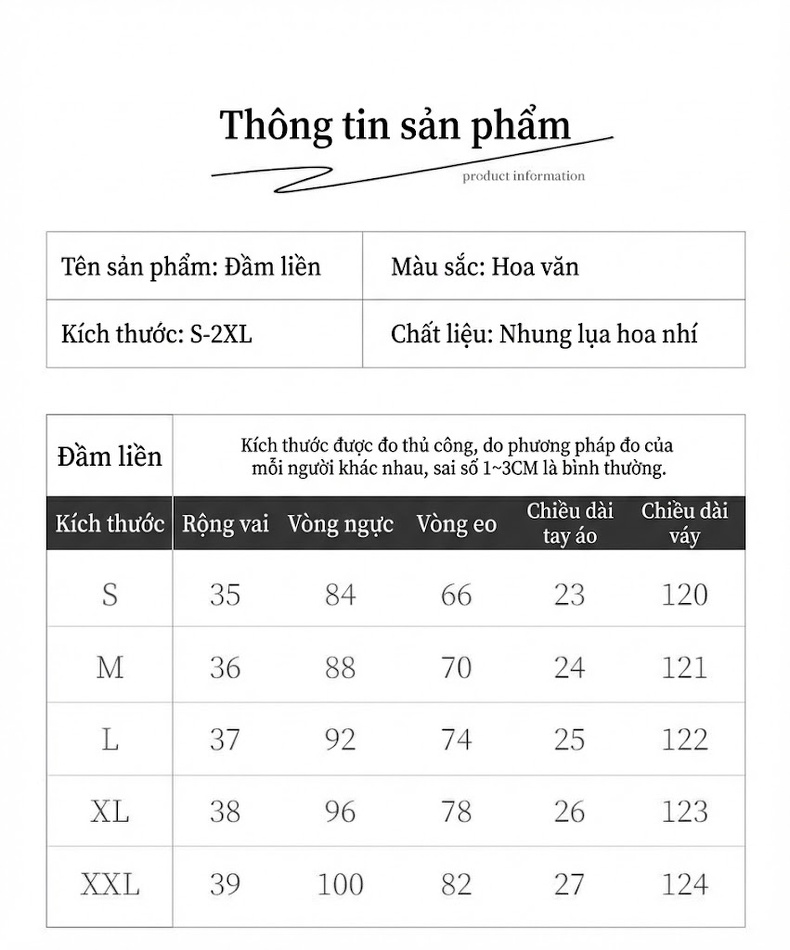 Váy Hoa Nhí Nữ Cổ chữ V Tay Ngắn dáng chữ A Xòe Thắt Eo Màu Xanh Dương chi tiết 4