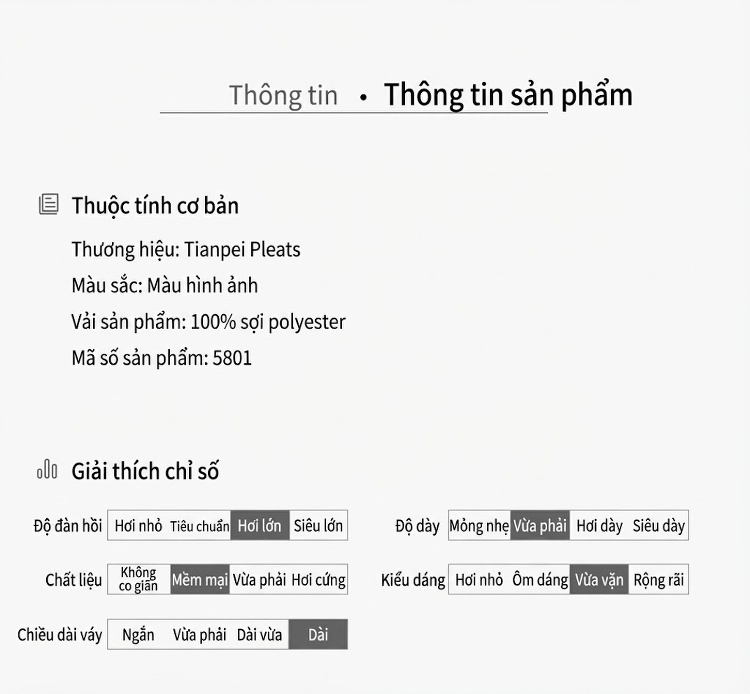 Váy Liền Thân In Họa Tiết Thu Đông dáng chữ A Chiết Ly Eo Màu Đen, Trắng chi tiết 4