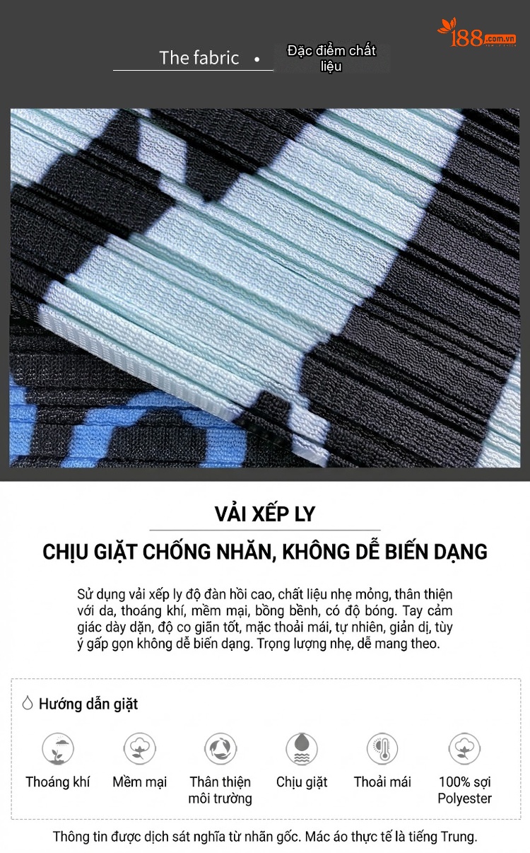 Váy Liền Thân In Họa Tiết Thu Đông dáng chữ A Chiết Ly Eo Màu Đen, Trắng chi tiết 3