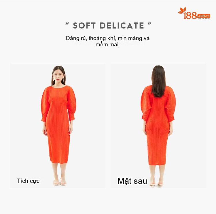 Váy liền thân Nữ dáng chữ A Thiết Kế Xếp Ly Tay Dài Dáng Ôm Màu Đỏ, Vàng, Xanh, Đen... chi tiết 2