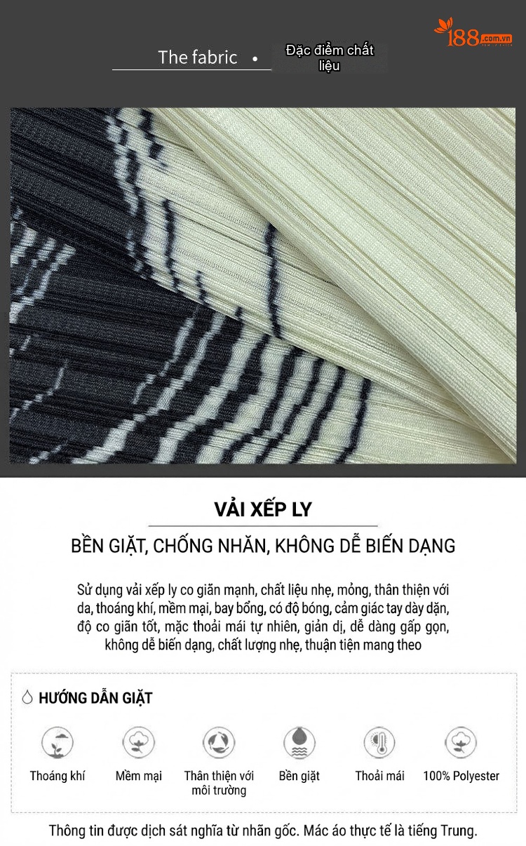 Váy liền thân Nữ Dáng Dài Pháp Thiết Kế Nhún Eo, In Họa Tiết Thanh Lịch Màu Trắng Kem, Đen chi tiết 3
