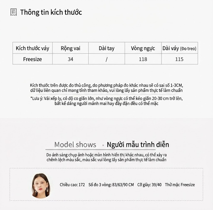 Váy liền thân Nữ Dáng Dài Thiết Kế Xếp Ly Bất Đối Xứng Phong Cách Pháp Màu Đỏ, Đen, Xám... chi tiết 6