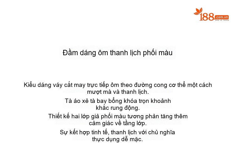 Váy liền thân Nữ Dáng Ôm Giả Hai Lớp Lót Lông Màu Đen, Nâu chi tiết 3