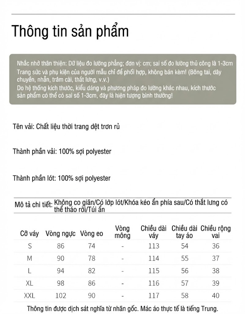 Váy liền thân Nữ Dáng Xòe Chiết Eo Phong Cách Pháp Màu Đen, Nâu chi tiết 4