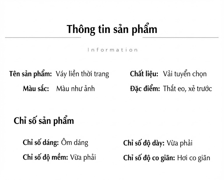 Váy Liền Thân Nữ Kẻ Sọc Dáng Ôm Eo Thiết Kế Xẻ Tà chi tiết 3