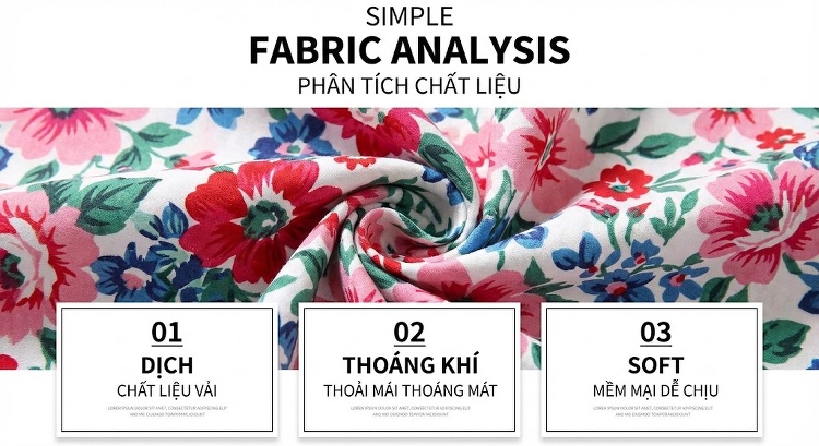 Váy liền thân Nữ Ôm Body Họa Tiết Hoa Phong Cách Quý Cô chi tiết 5