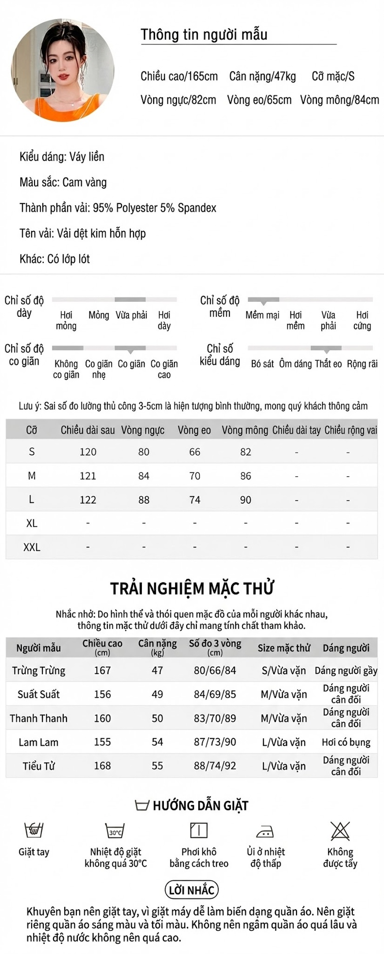 Váy liền thân Nữ Ôm Body Xẻ Tà Thiết Kế Đính Đá Cao Cấp Màu Cam chi tiết 2