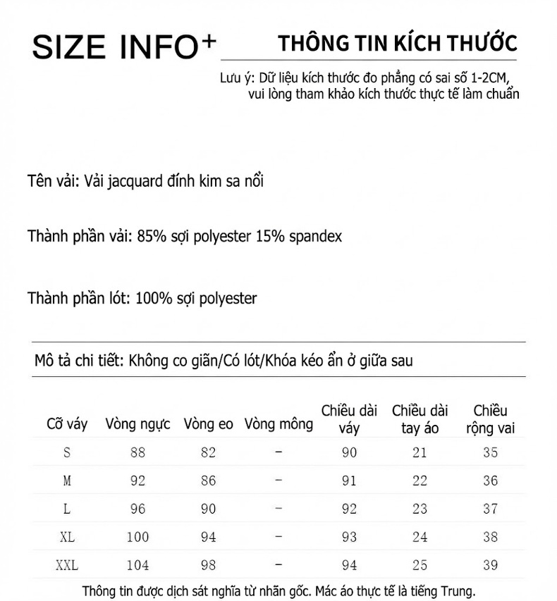 Váy liền thân Nữ Pháp Cổ Điển Đính Hạt Cườm Lấp Lánh Eo Ôm Dáng Màu Đen chi tiết 7