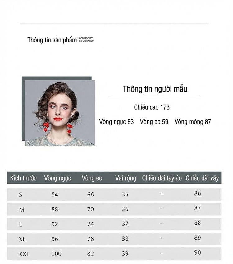 Váy liền thân Nữ Ren Họa Tiết Bèo Nhún Tay Bồng Ôm Dáng Màu Xanh Mint chi tiết 8