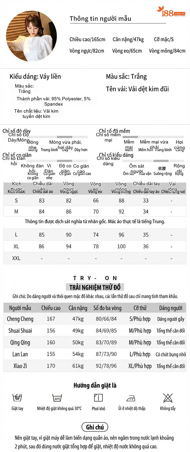 Váy liền thân Nữ Tay Bồng Cổ Trễ Vai Dáng Ôm A Màu Trắng chi tiết 2