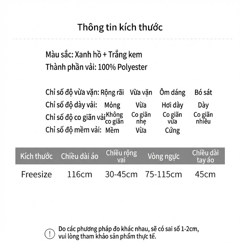 Váy liền thân Nữ Tay Dài Dáng Dài Xếp Ly Phong Cách Nữ Tính Màu Trắng Kem, Xanh, Hồng, Cam chi tiết 5