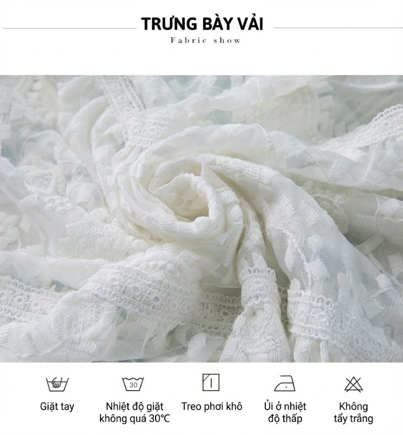 Váy Liền Thân Nữ Tay Ngắn Lụa Tằm Thượng Hạng Thiết Kế Quý Phái Màu Trắng chi tiết 3