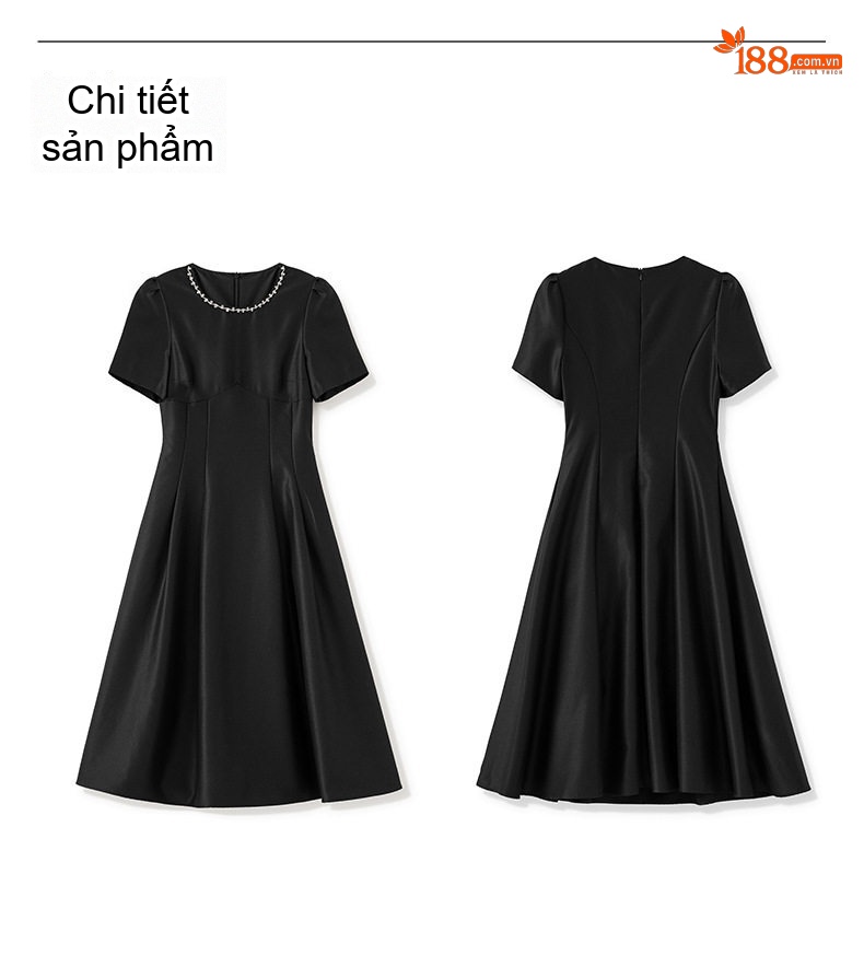 Váy liền thân Nữ 精仿丝毛 (Tinh Phỏng Tơ Lụa) Thiết Kế Dự Tiệc Sang Trọng Màu Đỏ, Đen, Trắng Kem chi tiết 23