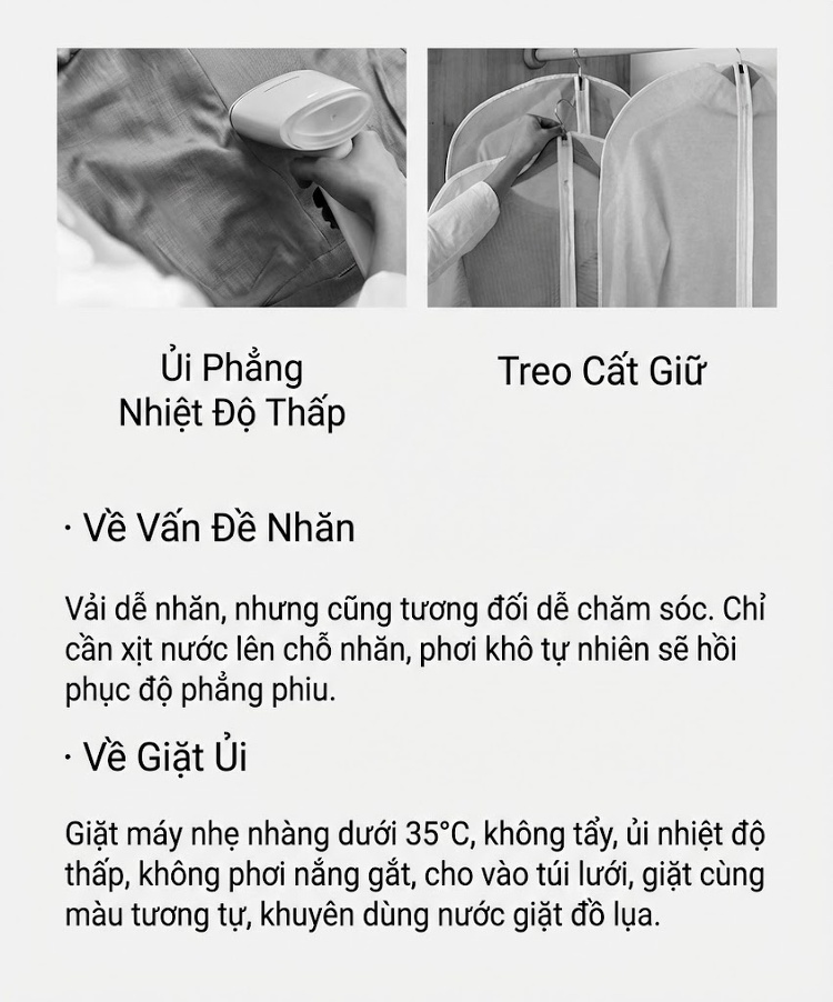 Váy Liền Thân Thiết Kế Giả Hai Lớp Lyocell Dáng Ôm Màu Trắng, Xám chi tiết 7