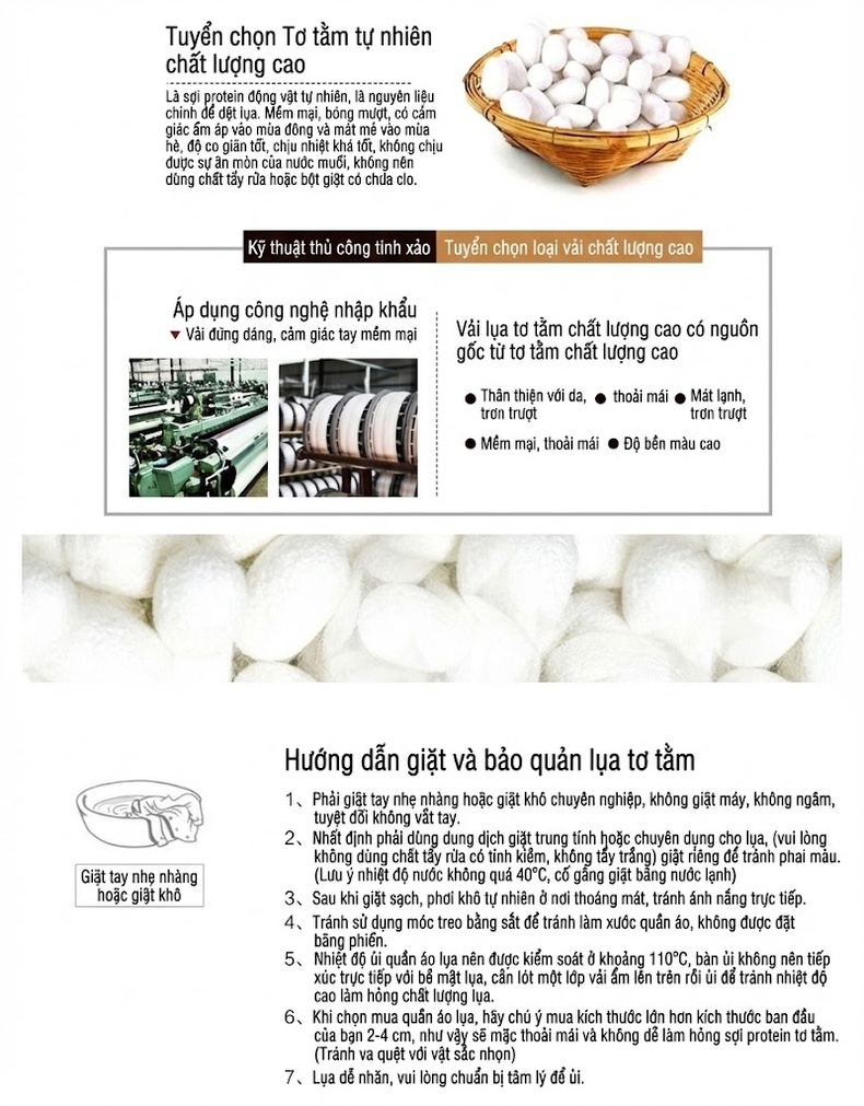 Váy Lụa Tơ Tằm Trung Niên Dáng Dài Thanh Lịch Màu Đen, Đỏ, Trắng chi tiết 9