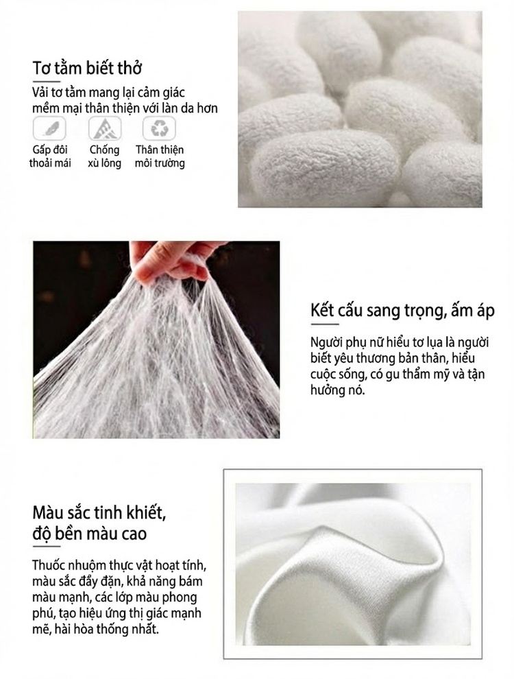 Váy Lụa Tơ Tằm Trung Niên Dáng Dài Thanh Lịch Màu Đen, Đỏ, Trắng chi tiết 8