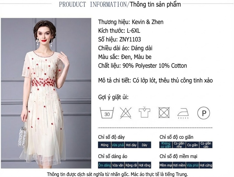 Váy Lưới Nữ Thêu Hoa Thủ Công Eo Cao dáng chữ A Xòe Lấp Lánh Màu Trắng, Đỏ, Đen chi tiết 17
