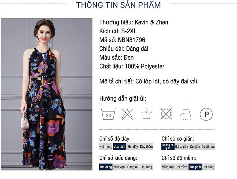Váy Maxi Nữ Dáng Dài Họa Tiết Hoa Cổ Yếm Hở Vai Màu Đen, Xanh Dương, Tím, Cam... chi tiết 18