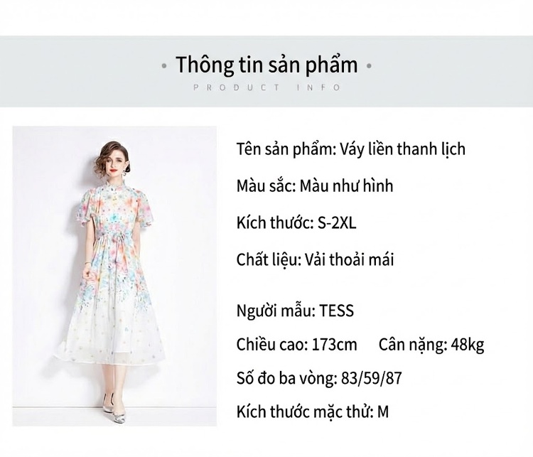 Váy Maxi Nữ Hở Vai Bèo Nhún Eo Thun Xòe Rộng Xẻ Tà Chất Liệu Voan Họa Tiết Hoa chi tiết 10