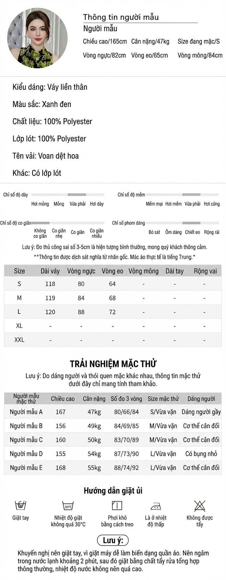 Váy Maxi Nữ Sát Nách Họa Tiết Hoa Nhỏ Thắt Eo Phong Cách Pháp Màu Xanh Lá, Đen chi tiết 2