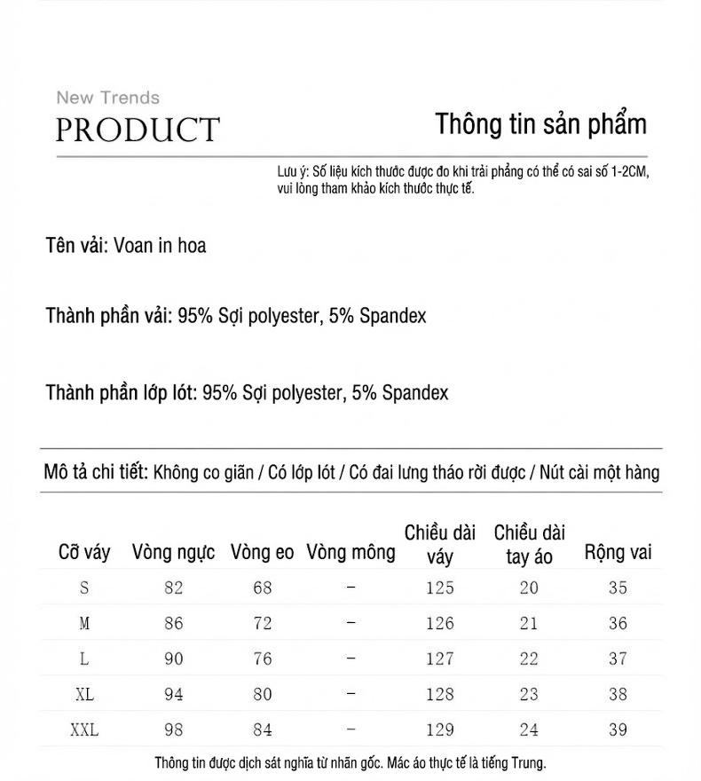 Váy Midi Nữ Xòe In Họa Tiết Thu Eo Phong Cách Pháp Chất Liệu Voan Màu Đen, Trắng, Đỏ chi tiết 7