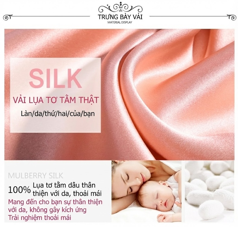 Váy Ngủ Lụa Tơ Tằm Hai Dây Cao Cấp Mùa Hè Màu Hồng, Đỏ, Kem chi tiết 3