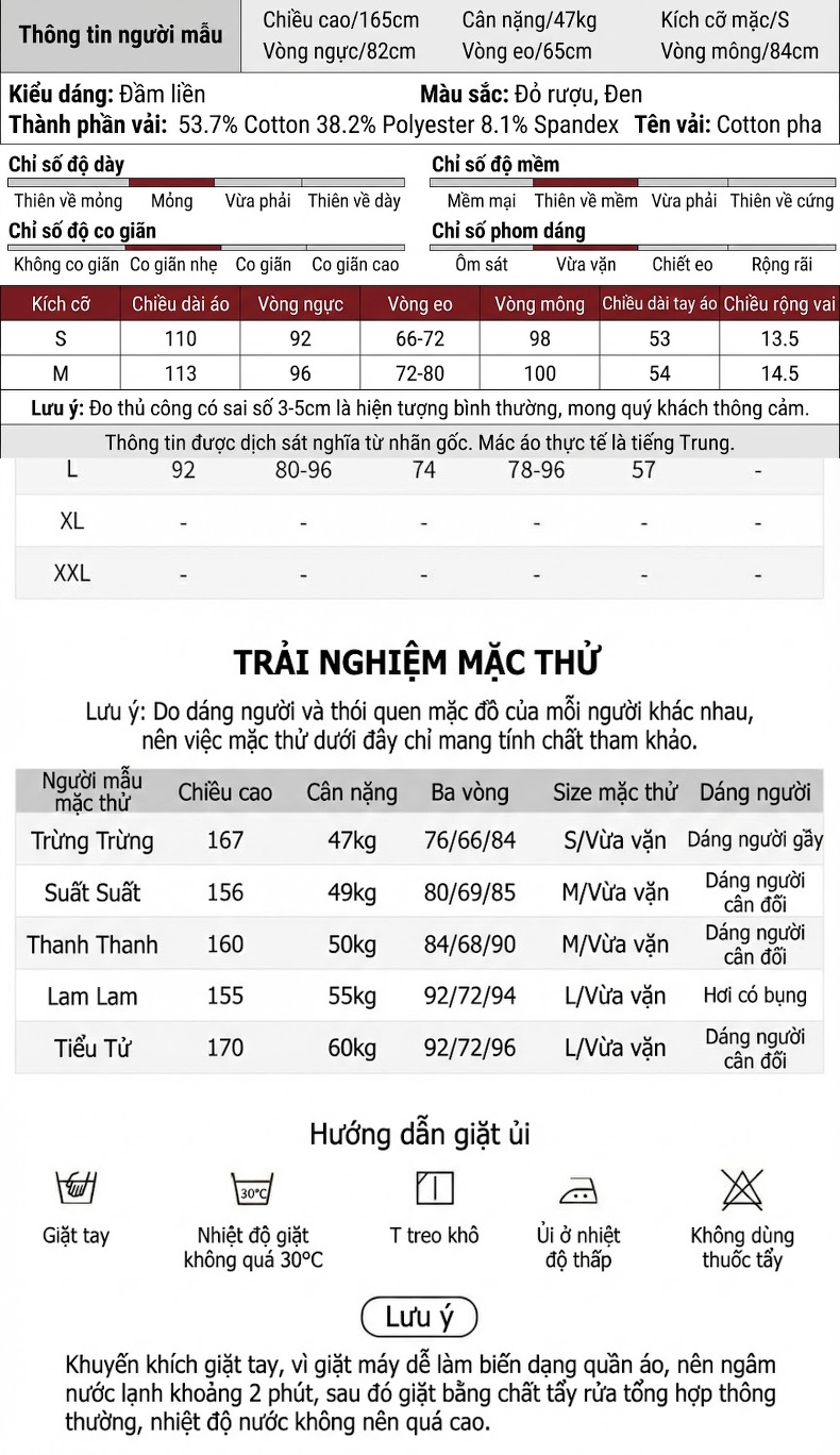 Váy Ôm Body Nữ Cổ Cao Tay Dài Thiết Kế Nhún Eo Tôn Dáng Màu Đỏ, Đen chi tiết 2