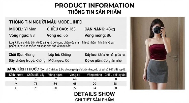Váy Ôm Body Nữ Cổ chữ V Chữ V Tay Lưới Họa Tiết Chấm Bi Màu Đen chi tiết 2