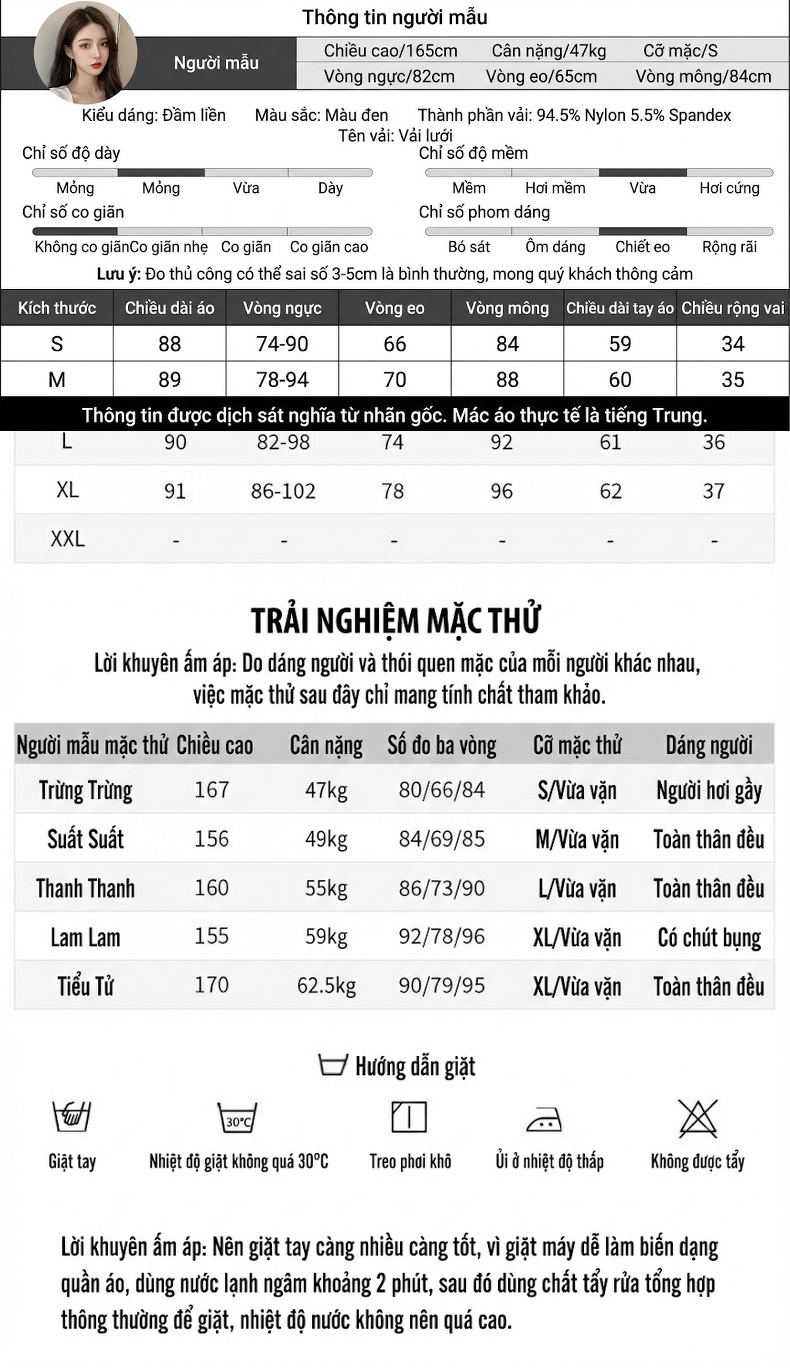 Váy Ôm Body Nữ Cổ chữ V Lưới Tay Dài Đính Hoa 3D Lấp Lánh Màu Đen chi tiết 2