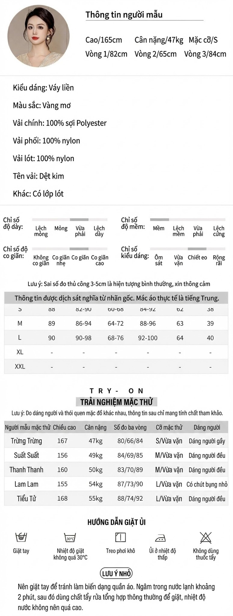 Váy Ôm Body Nữ Cổ chữ V Thắt Eo Đính Đá Màu Vàng Be chi tiết 2