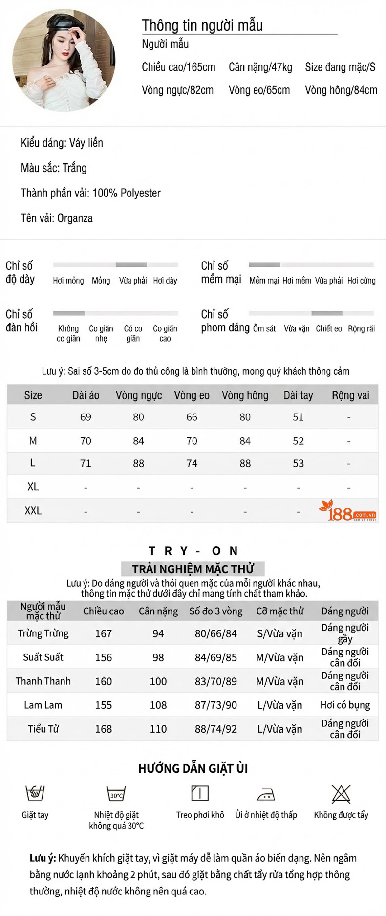 Váy Ôm Body Nữ Hở Vai Nhún Bèo Viền Bèo Chất Liệu Voan Organza Màu Trắng chi tiết 2
