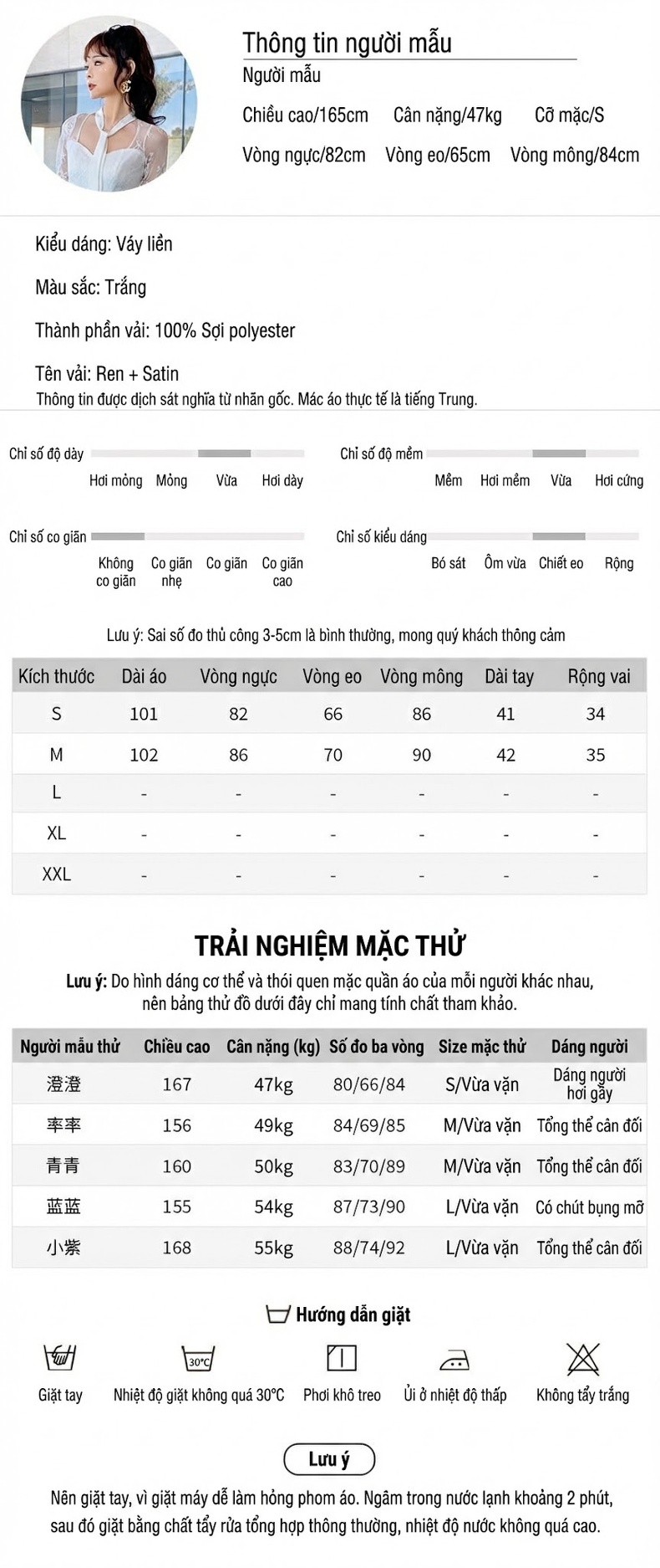 Váy Ôm Body Nữ Tay Lỡ Ren Gợi Cảm Màu Trắng chi tiết 2