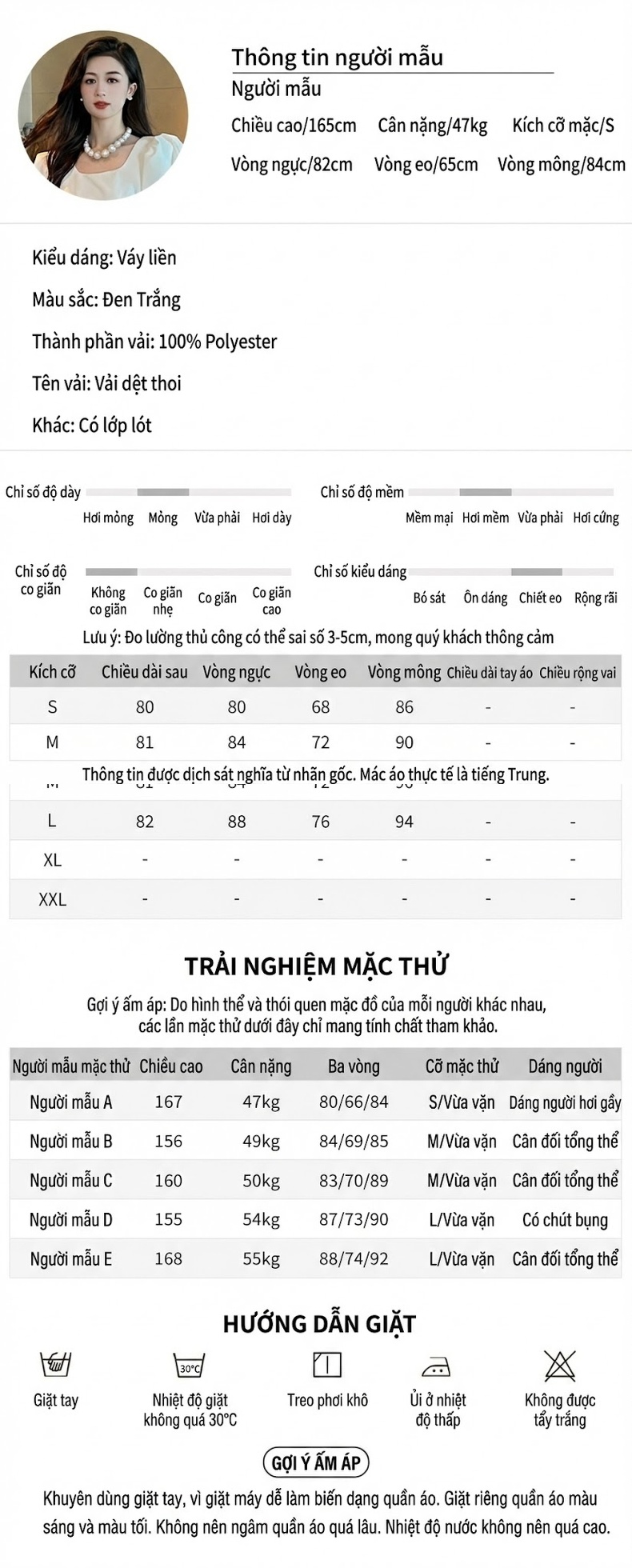 Váy Ôm Body Nữ Tay Phồng Cổ chữ Vuông Thiết Kế Thanh Lịch Màu Đen, Trắng chi tiết 2