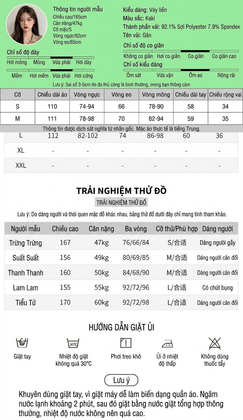 Váy Ôm Body Nữ Thu Đông Dáng Dài Tay Dài Hở Vai Cổ Lệch Màu Nâu chi tiết 3