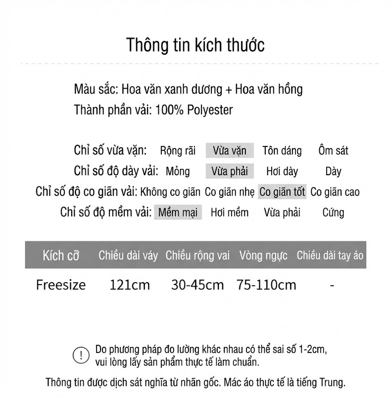 Váy Pleats Nữ In Họa Tiết Phong Cách Mùa Hè Thoáng Mát Màu Kem, Tím, Xanh Dương, Hồng... chi tiết 5
