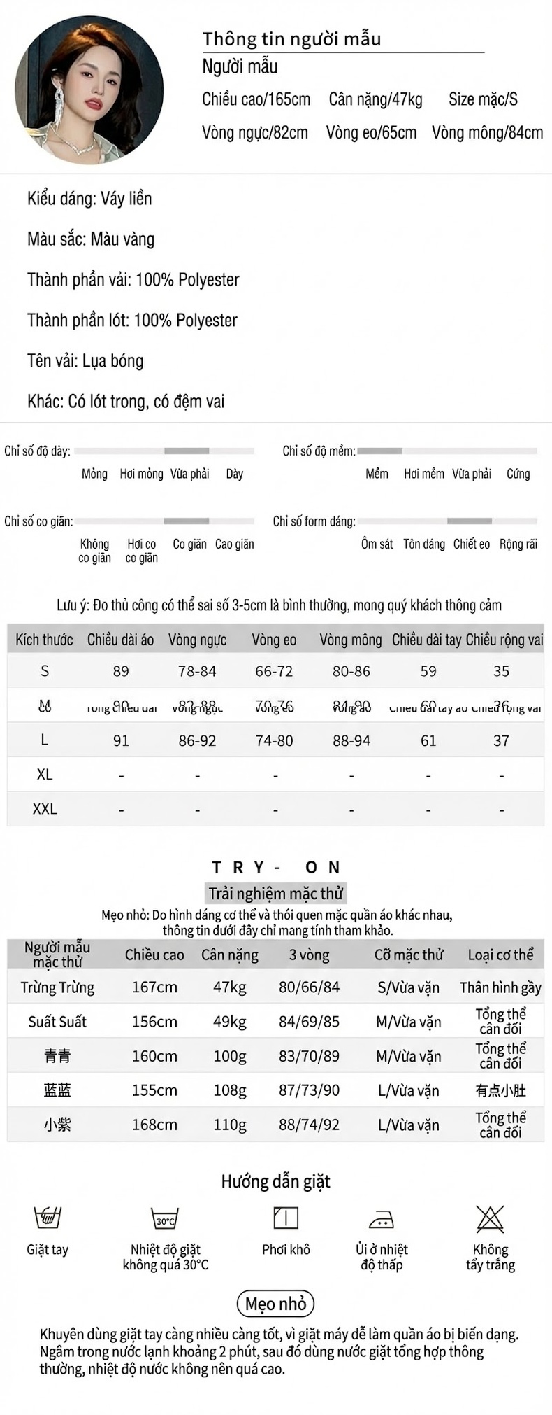 Váy Sơ Mi Nữ Dáng Ôm Body Chiết Ly Cổ Polo Tay Dài Phong Cách Gợi Cảm Màu Vàng Kim chi tiết 2