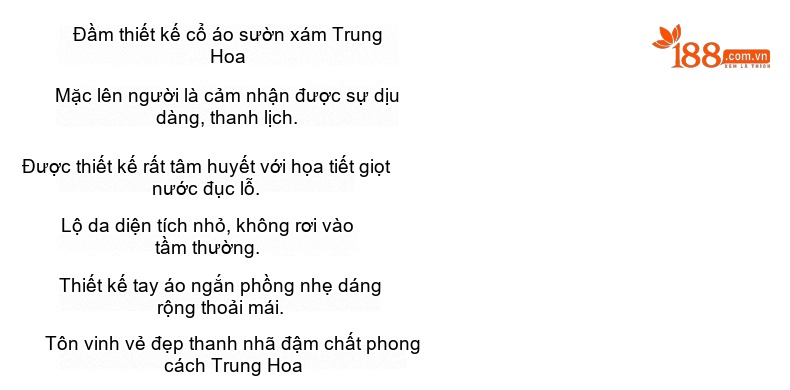 Váy Sườn Xám Cách Tân Nữ Dáng Dài Tay Ngắn Phong Cách Quốc Dân Màu Đen, Trắng Kem chi tiết 3