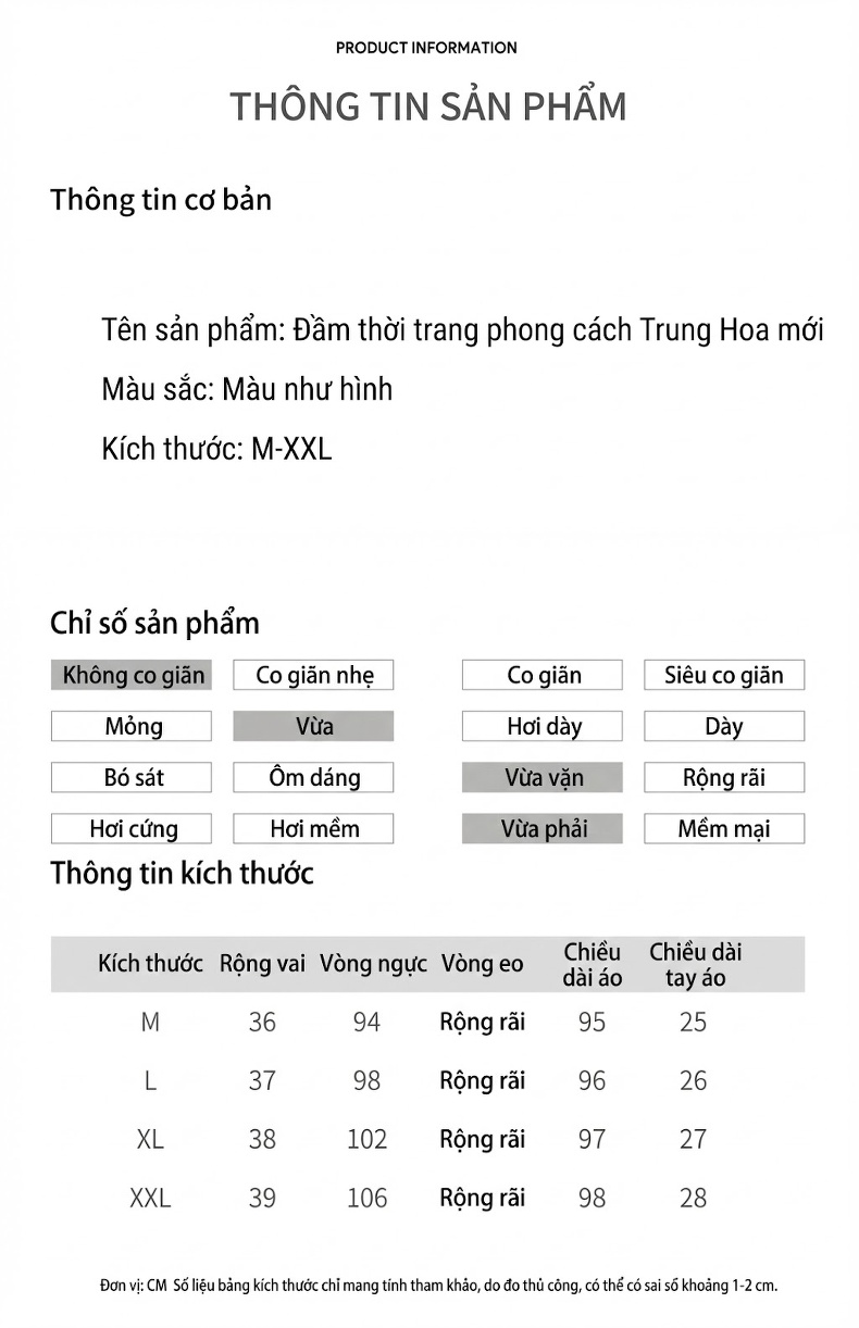 Váy Sườn Xám Nữ dáng chữ A Denim Thêu Họa Tiết Phong Cách Trung Hoa chi tiết 12