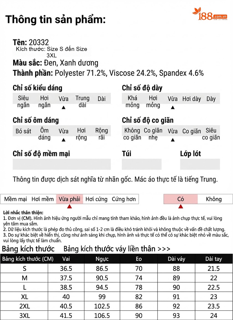Váy Vest Công Sở Nữ Tay Ngắn dáng chữ A Thanh Lịch Màu Đen, Xanh Navy chi tiết 12