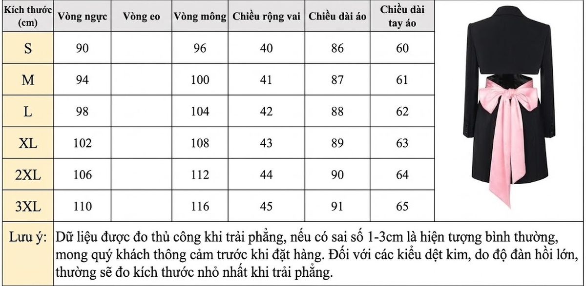 Váy Vest Nữ Dáng Ôm Chiết Eo Hở Lưng Tay Dài Phong Cách Công Sở Màu Đen chi tiết 1