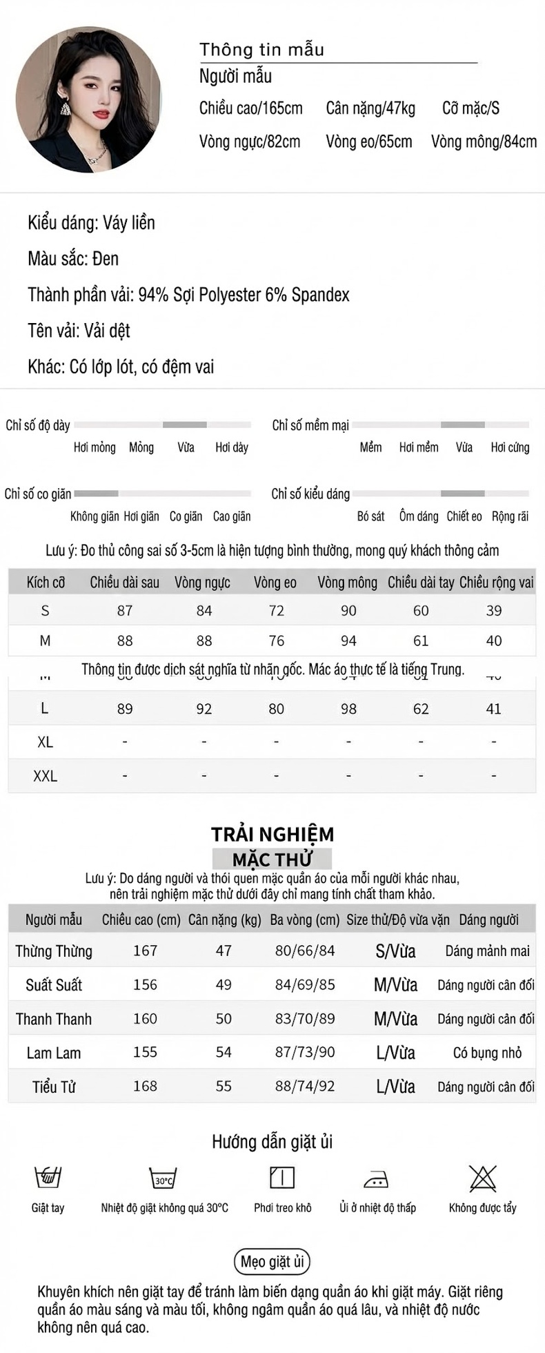 Váy Vest Nữ Đính Đá Thiết Kế Pháp Sang Trọng Màu Đen chi tiết 2