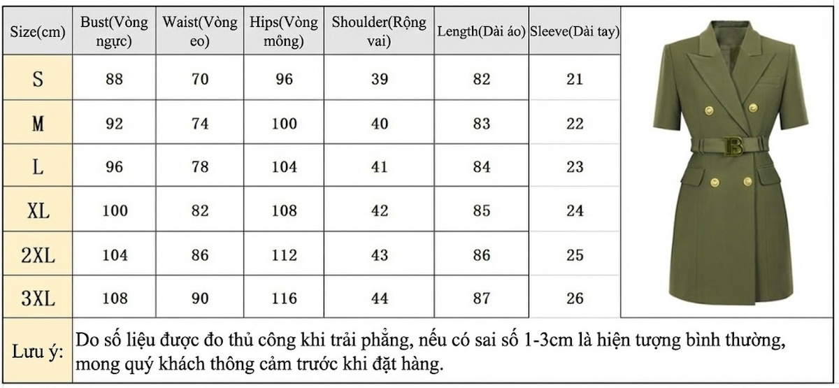 Váy Vest Nữ Tay Ngắn Dáng Ôm Kèm Thắt Lưng Màu Xanh Rêu, Hồng, Trắng chi tiết 1