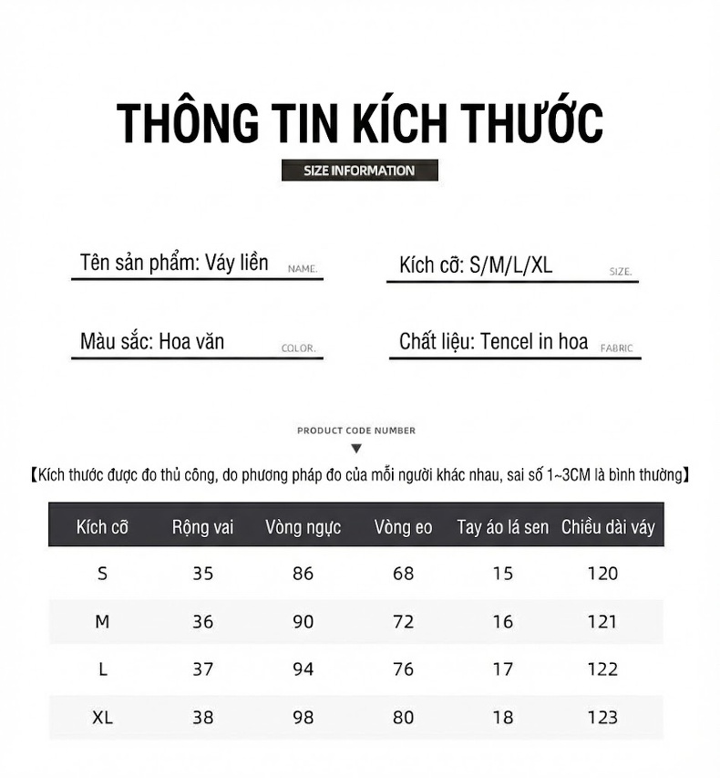 Váy Voan Hoa Nhí Nữ Dáng Dài Thắt Eo Phong Cách Pháp Màu Trắng, Hồng, Đỏ chi tiết 3