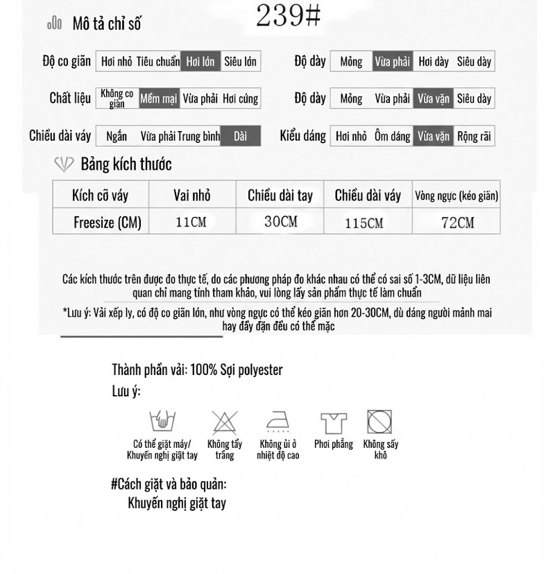 Váy Xòe Nữ Dập Ly Tay Lỡ Đính Hạt Cổ Tròn Thắt Eo Màu Đen, Tím, Vàng, Xanh... chi tiết 4