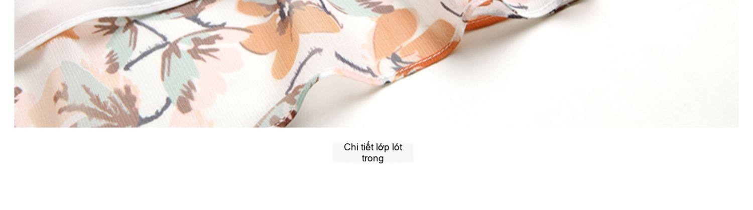 Váy Xòe Nữ Họa Tiết Hoa Nhí Tay Ngắn Chất Liệu Voan Phong Cách Pháp Thướt Tha chi tiết 27
