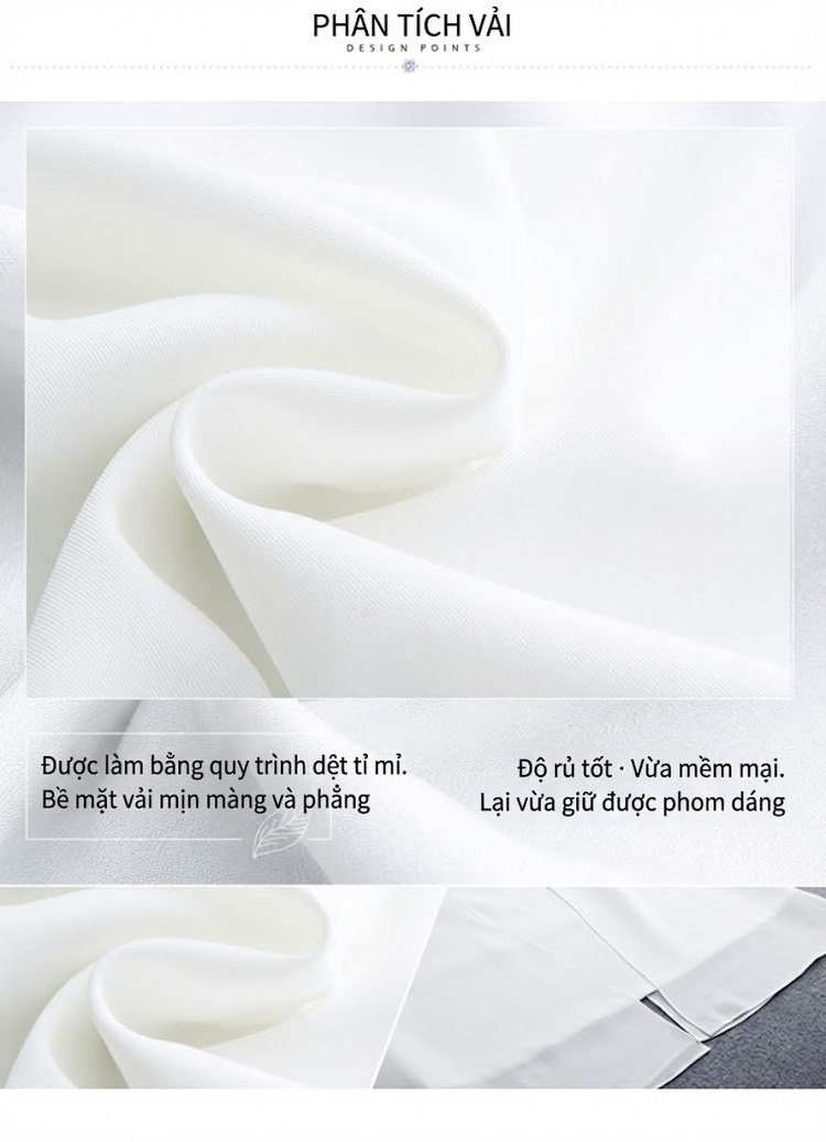 Váy Xòe Nữ Voan Tay Ngắn Thắt Eo Phong Cách Pháp Màu Hồng, Trắng, Đen, Xanh... chi tiết 8