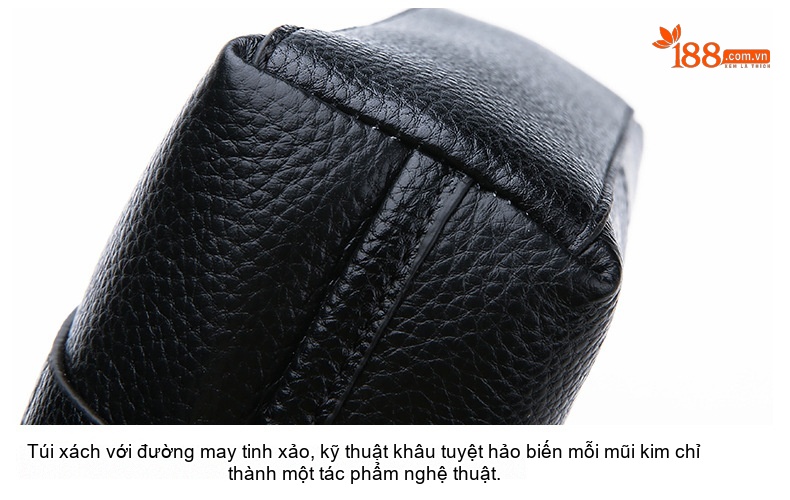 Ví Cầm Tay Nam Da Bò Công Sở, Đựng Tiền, Điện Thoại, Dung Tích Lớn Màu Đen chi tiết 23