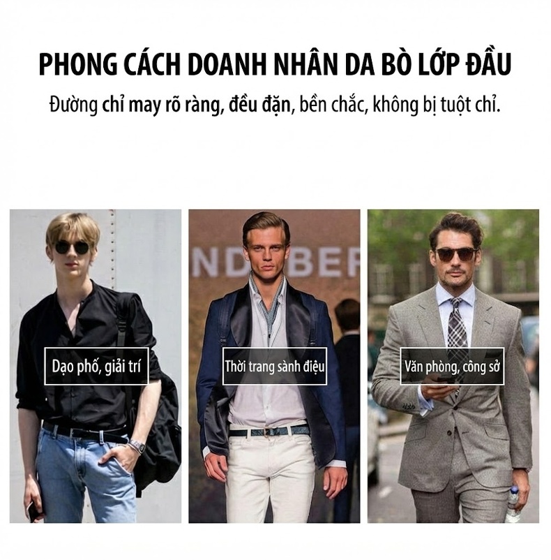 Ví Cầm Tay Nam Da Cừu Dáng Ngang Túi Clutch Khóa Kéo Phong Cách Công Sở Màu Đen chi tiết 5