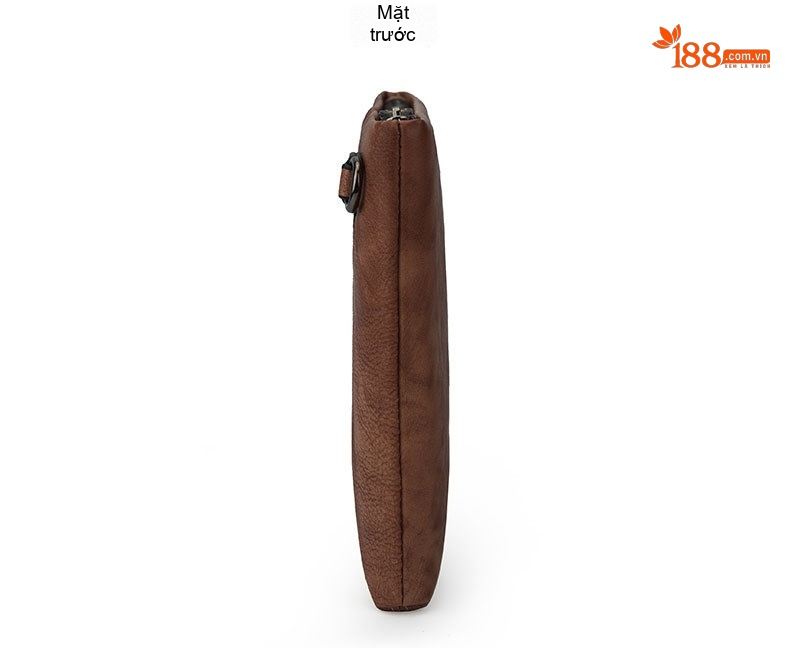 Ví Cầm Tay Nam Da Thật Phong Cách Retro Hàn Quốc, Túi Clutch Da Bò Lớn Màu Nâu, Đen chi tiết 8