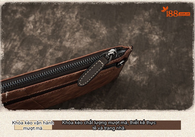Ví Cầm Tay Nam Da Thật Phong Cách Retro Túi Đựng Tài Liệu Clutch Da Nam Màu Nâu, Xanh Đen chi tiết 17